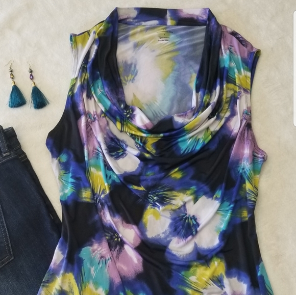 WORTHINGTON SLEEVELESS WOMAN BLOUSE BRIGHT COLORS. - Picture 2 of 6